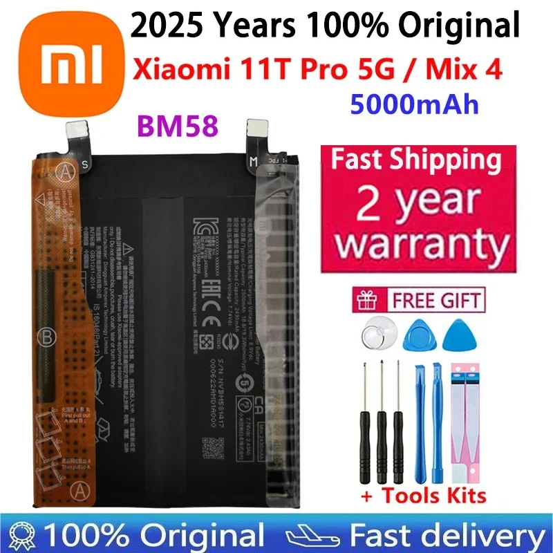 100% Original Battery For Xiaomi Pocophone Poco Mi Mix Redmi 1 2 2S 3 4 X3 F3 K40 10T 11T 5G Mi11 11i Lite Ultra Pro Batteries image 5