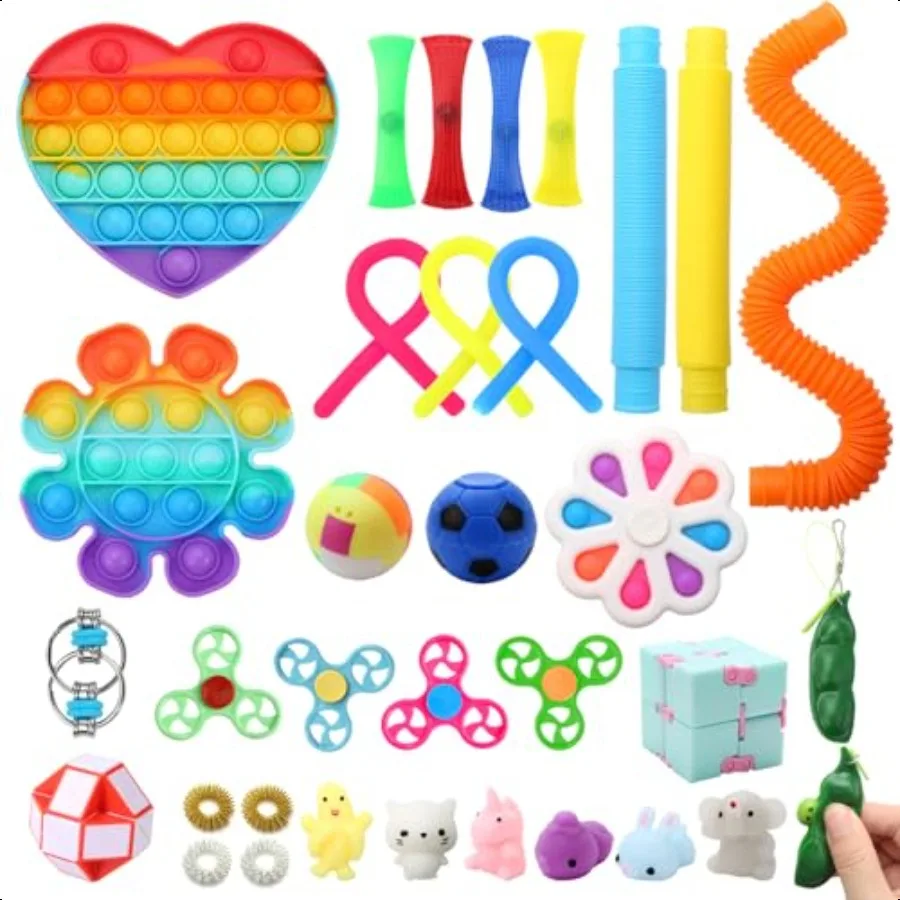 

Fidget Simple Fidget Pack 35pcs Fidget Toys Set with Popping Fidget Sensory Toys for and Adults Simple Fidget Str Relief Kit Gi