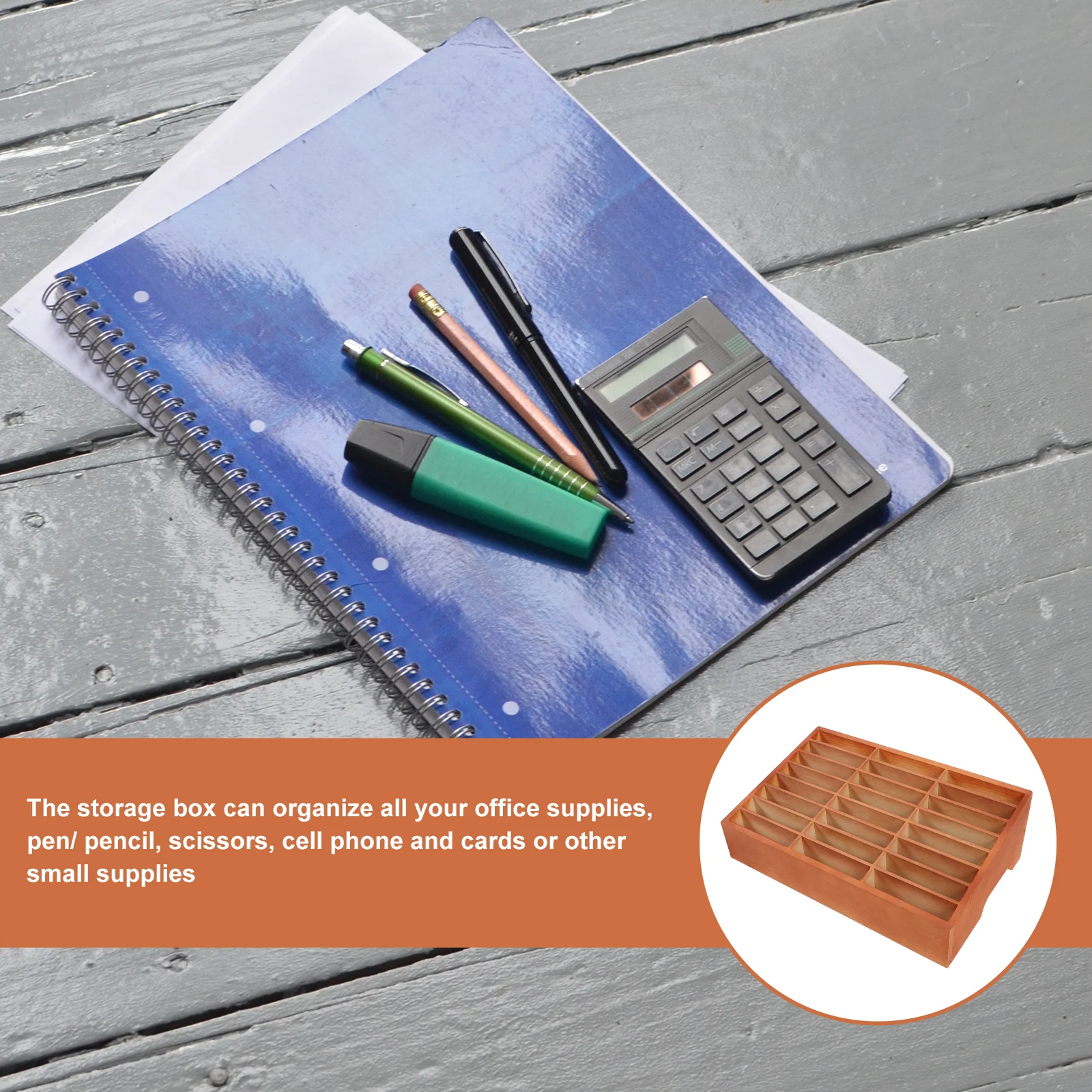 

Wooden Phone Storage Box Reliable Safe Natural Wood Mobile ganizer Desk Container Teacher School Office Supplies