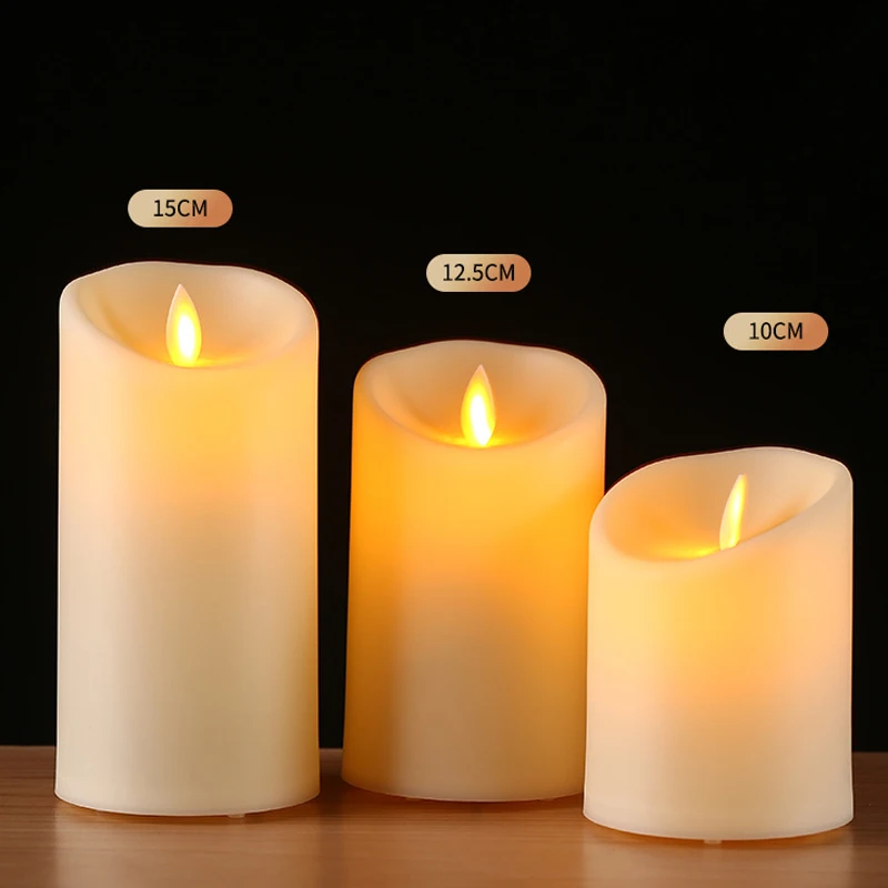 Pair Rechargeable Flameless Votive Candles Battery Operated USB Pillar Candle &Remote and Timer, DIY Real Wax LED Window Lamp