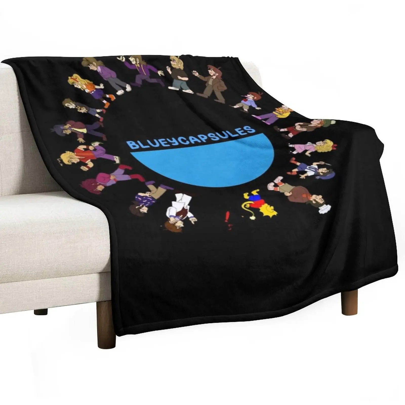 Bluey Capsules Throw Blanket Tourist blankets and throws Designers Thins Blankets