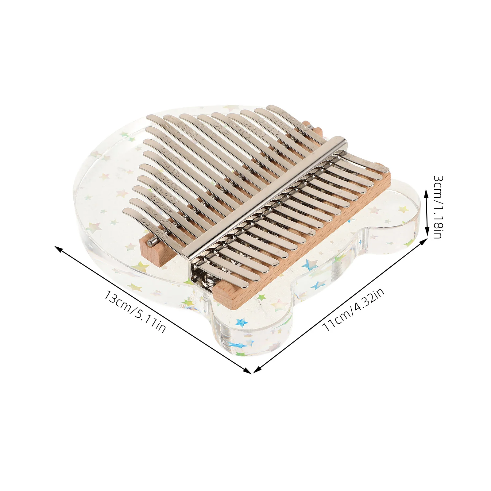 1 مجموعة 17 مفتاح البيانو الشفاف الإبهام واضح آلة موسيقية محمولة على شكل دب للمبتدئين #3