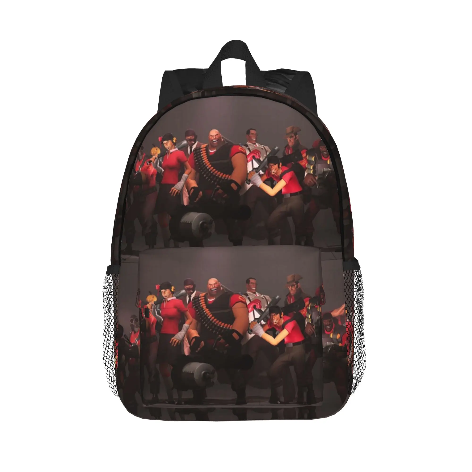 Team Fortress 2 Red Coloured Team Backpack Hot Sale Daypack Boys Girls BookBag Shoulder Bags for Men Women School Bag