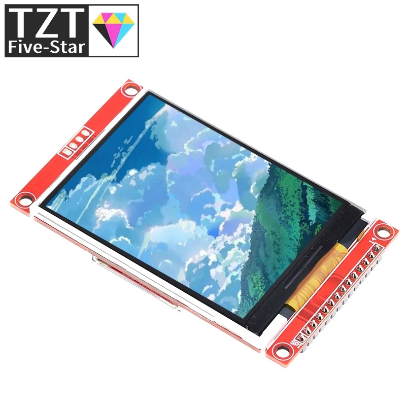

Модуль последовательного порта ЖК-дисплея 2,8 дюйма 240x320 SPI TFT с адаптером PCB Micro SD ST7789V 5 В/3,3 В 2,8 дюйма фотодисплей для Arduino