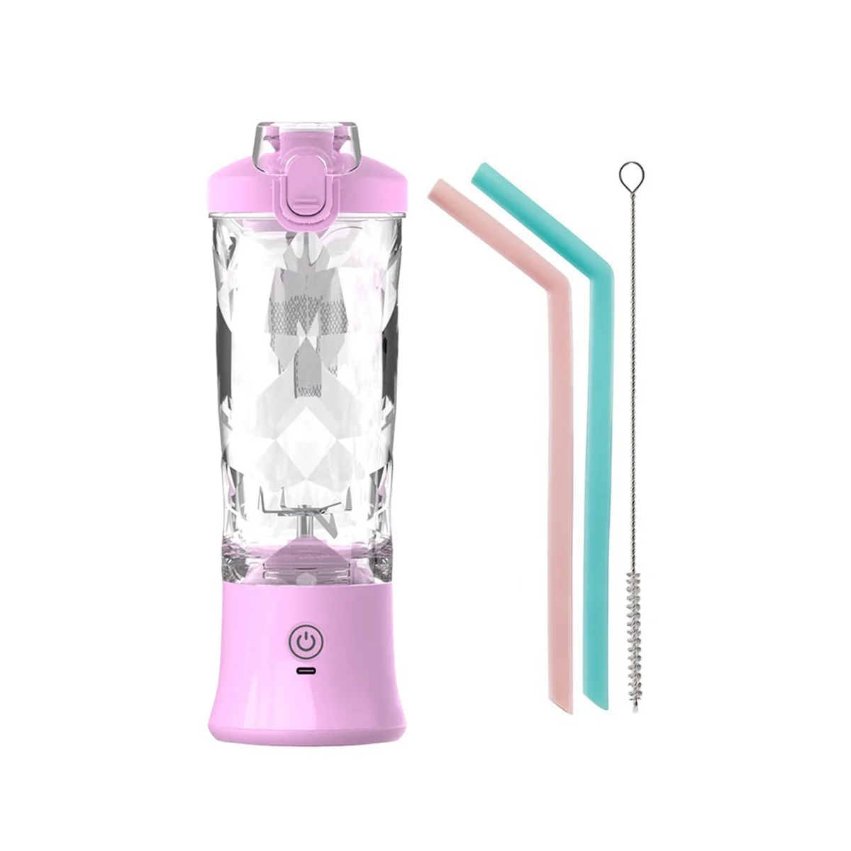 Portable Blender, Personal Size Blender for Shakes and Smoothies with 6 Blades Mini Blender for Kitchen,Travel Purple