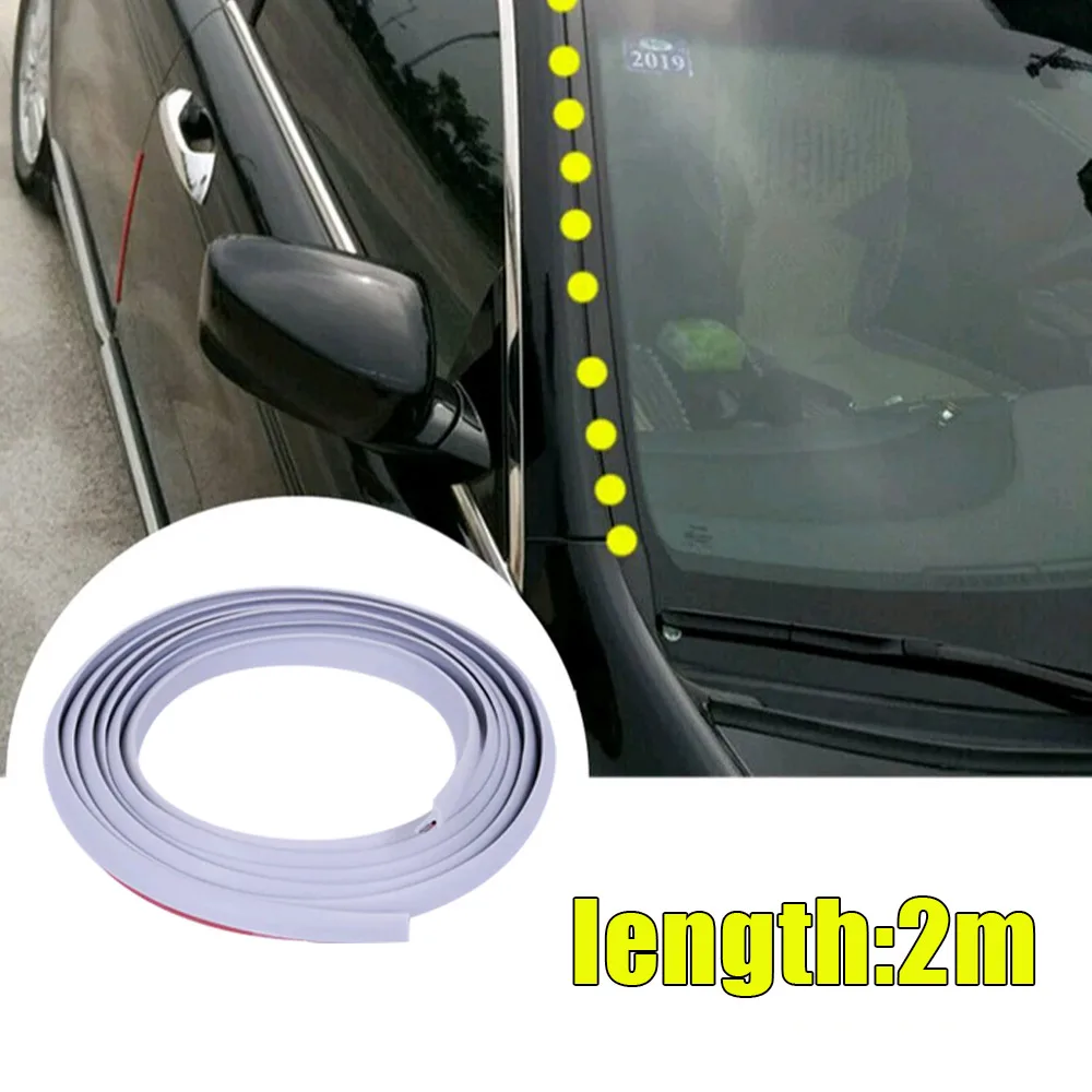 1Pc 2m Universal Car Door Rubber Sealing Strip Slanted T-Type Auto Door Seal Sound Insulation Weatherstrip Edge Sealant For Car