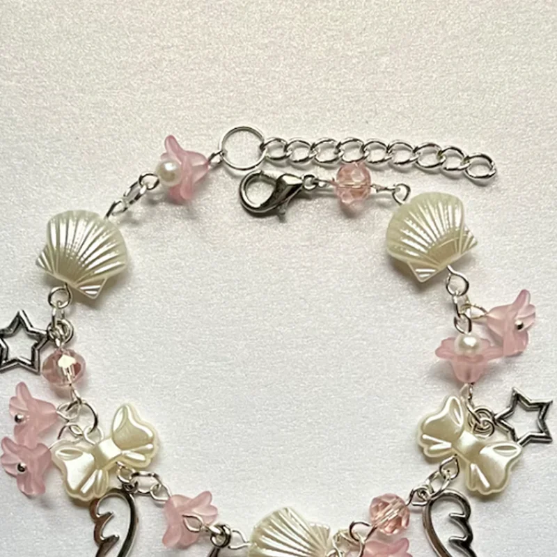 Pink blossom bracelet cute fairy girl jewelry y2k