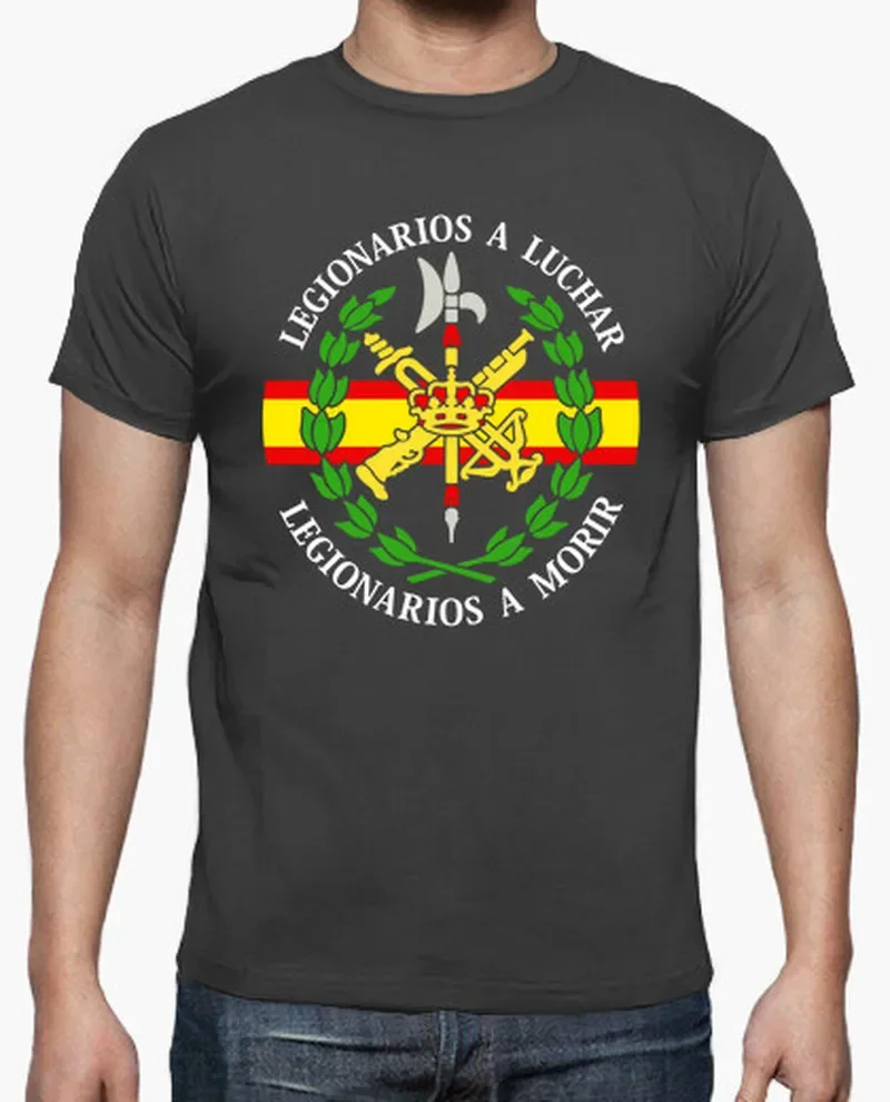 2024 Summer Short Sleeve Casual 100% Cotton Shirts Legionarios A Luchar Morir Spanish Foreign Legion Men T-Shirt  streetwear