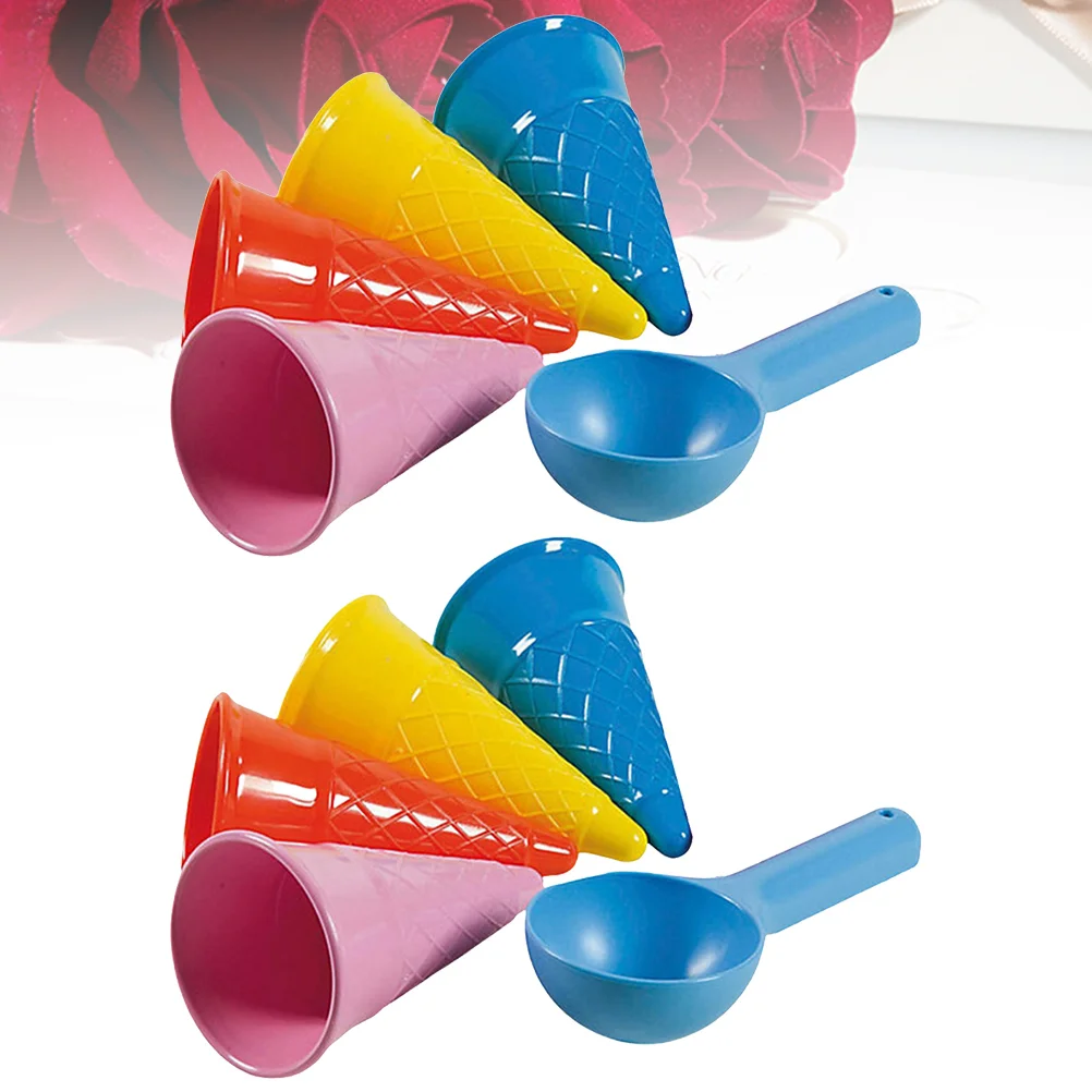 

10 Pcs Beach Model Toy Ice Cream Playset Childrens Toys Children’s Cup Sand Cone