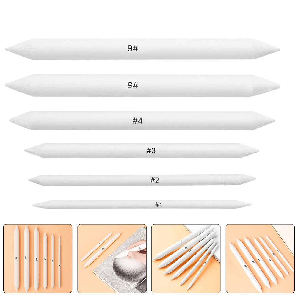 6Pcs Shading Pencils Sketching Eraser Blending Sticks Art Smudge Stick Drawing Sketching Tools Beginner Drawing Supplies