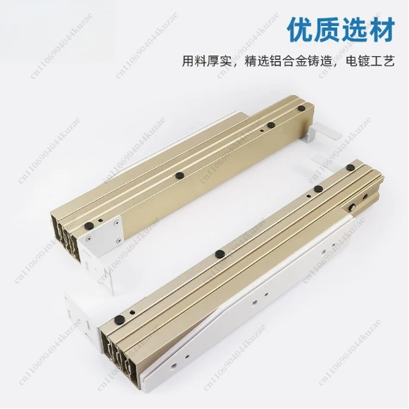Kitchen Hardware Slide Rail - for Unit Extension, Island, Drawer & Collapsible Table Pull Flat Hidden Guide