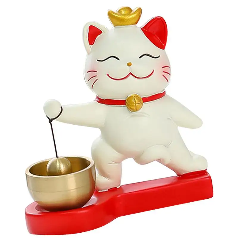 Fortune Cat Doorbell Opening Door Chime Attracting Wealth Delightful Door Chime Adhesive Shopkeeper Bell Hang Decoration Door