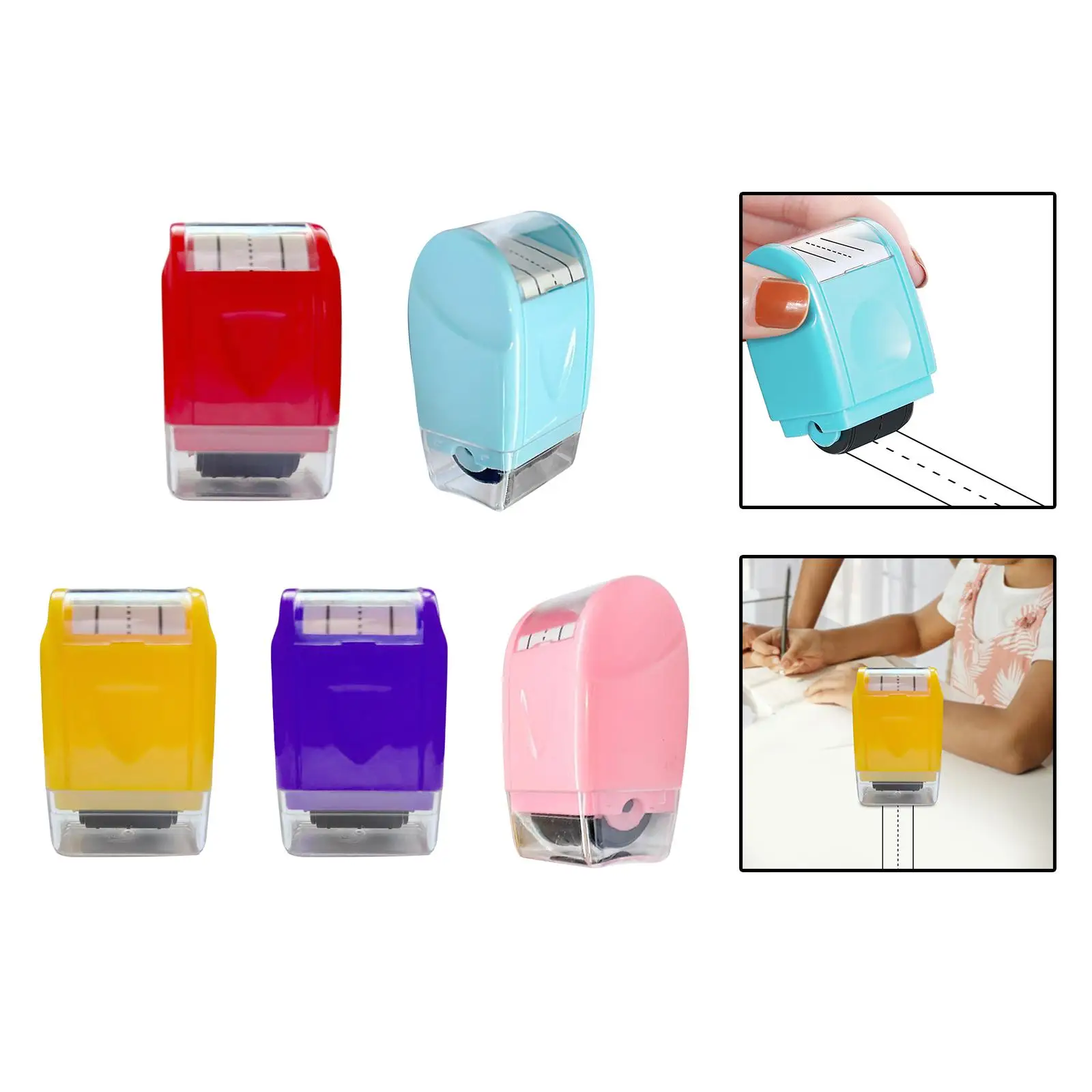 Dashed Handwriting Lines Practice Roller Stamp Practice Self Inking Adults Teacher Stamp for Office Kids Students Classroom Home