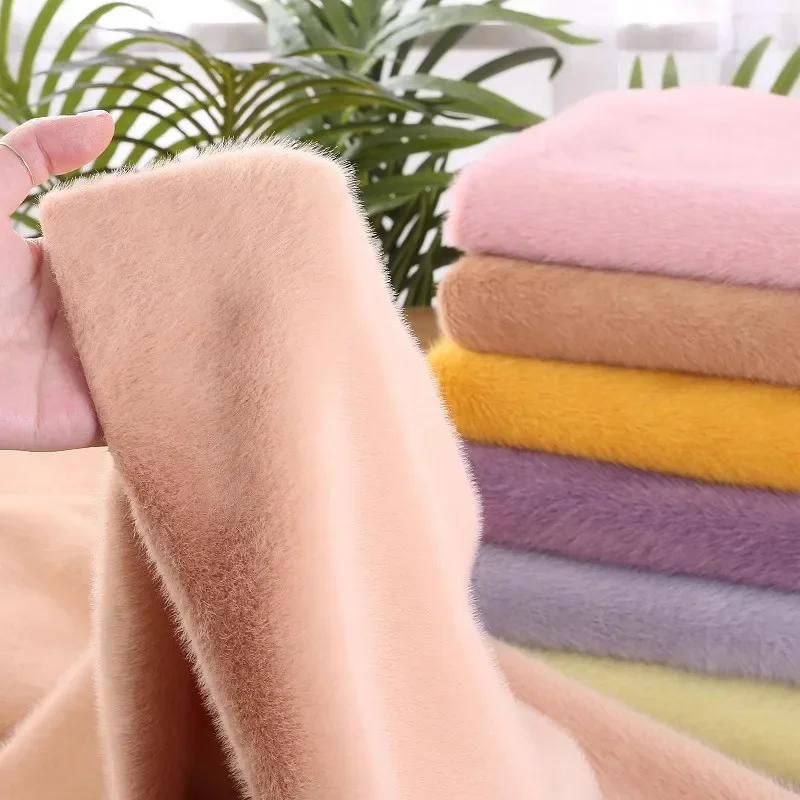 High End Imitation Mink Fur Fabric Soft Plush for DIY Doll Clothes Photo Backgrounds Handmade Designers