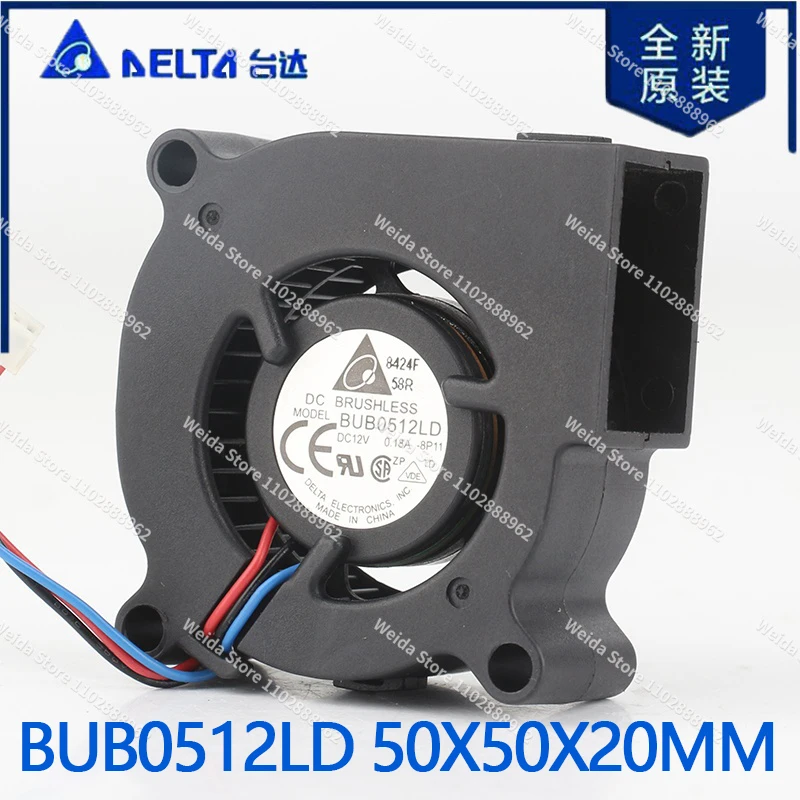

Вентилятор осевой Delta BUB0512LD 5V 24V 48V DC 12V 0.18A AC EC 5020 5CM, 3-проводной, для серверов и проекторов, 50X50X20MM, турбинный, охлаждающий