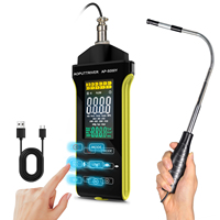 Hot-Wire Anemometer 0.1-30m/s Handheld Wind Speed & Temperature Meter for HVAC, CFM Measurement, Retractable Probe (YELLOW TYPE)