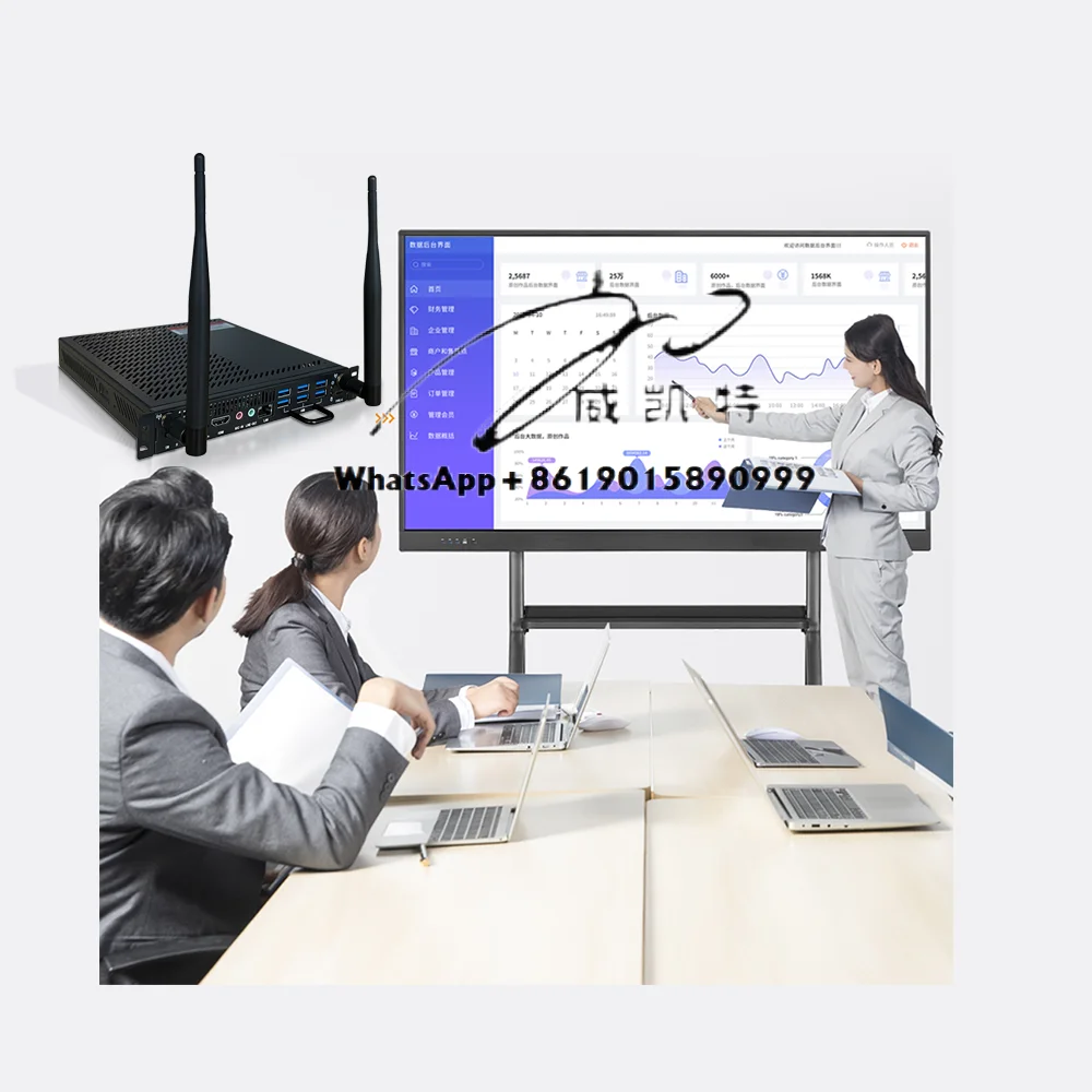 Riotouch I3 I5 I7 CPU 11th 12th Gen OPS Core Win7 8 10 Linux كمبيوتر صناعي مدمج للوحة التفاعلية OPS PC