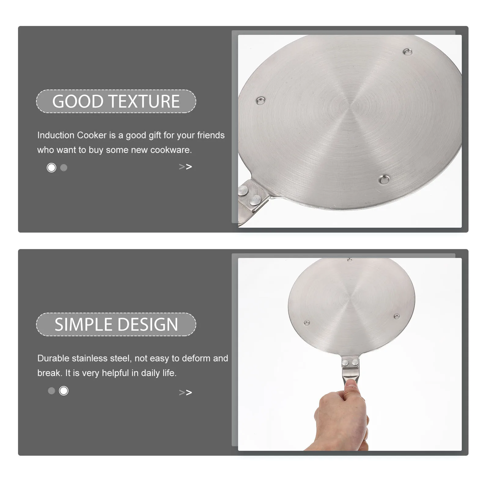 

Induction Cooker Heating Plate Cooktop Adapter Stainless Steel Diffuser for Exchange Conduction Accessories