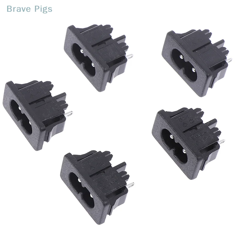 5Pcs AC250V 5A 2Pin AC Power Socket Mount Female Socket