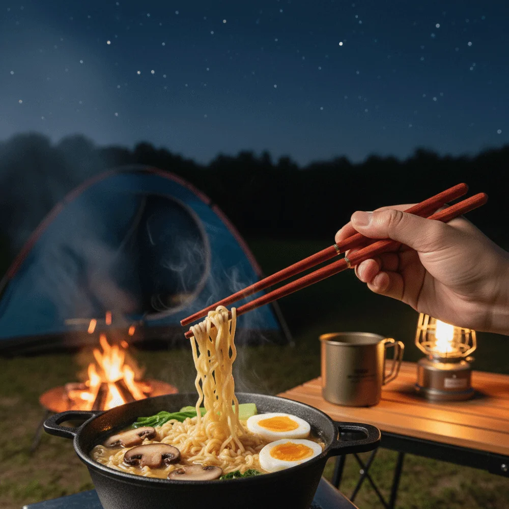 3 Set Durable Portable Wood Chopsticks Foldable WIth Storage Bag Reusable Chopsticks Detachable Chopsticks Travel view 4