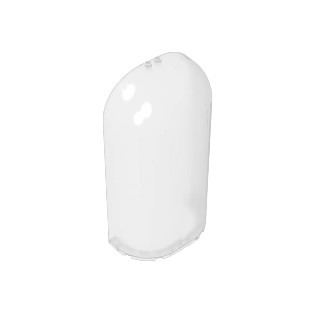 Gobricks GDS-2134 5x10x 6 Half round glass cover children's DIY Educational Building Blocks Technical