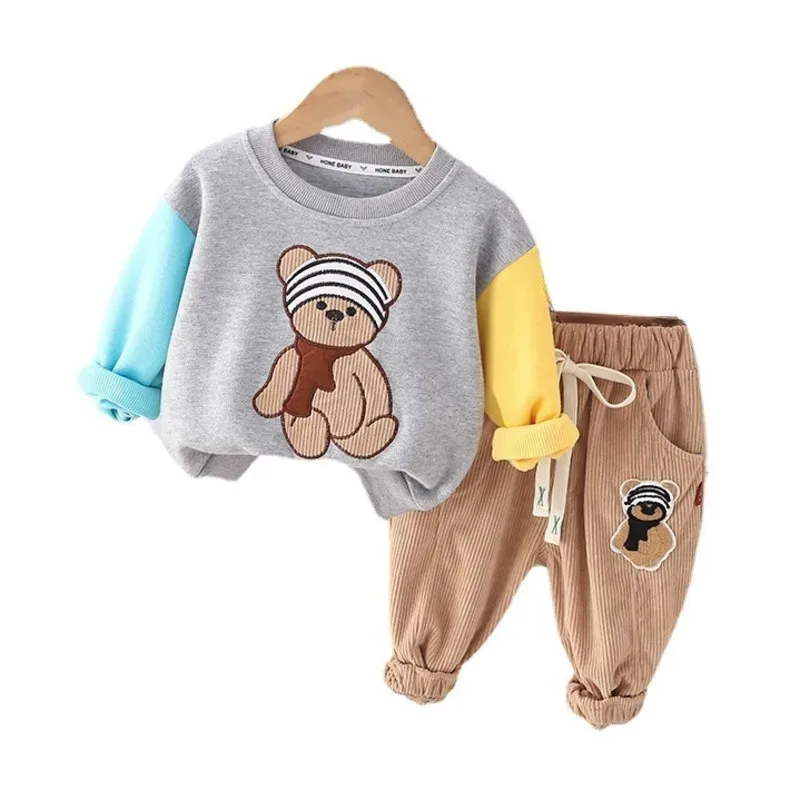 

New Spring Autumn Baby Girls Clothes Suit Children Boys Cartoon T-Shirt Pants 2Pcs/Sets Toddler Casual Costume Kids Tracksuits