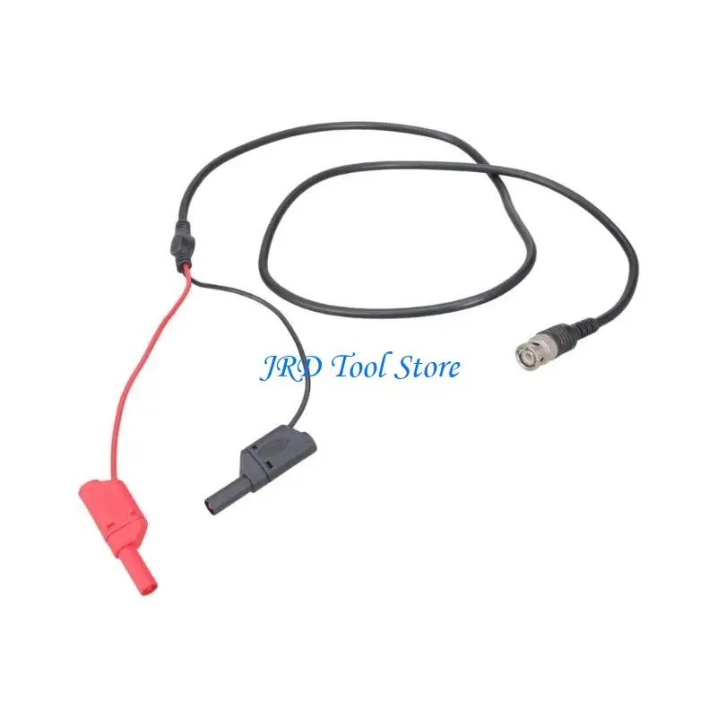 

A2UD 120CM BNC Male to Double 4mm Banana Plugs Test Leads Cable for Signal Generators and Oscilloscopes Lab Equipment Testing