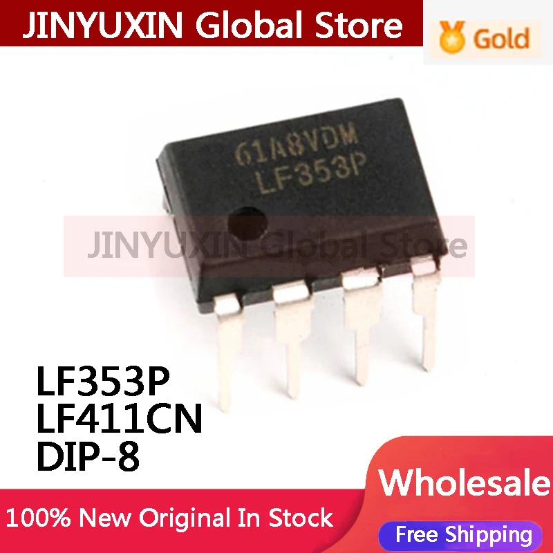 10Pcs LF353P DIP-8 LF353 LF411CN IC in Stock Wholesale