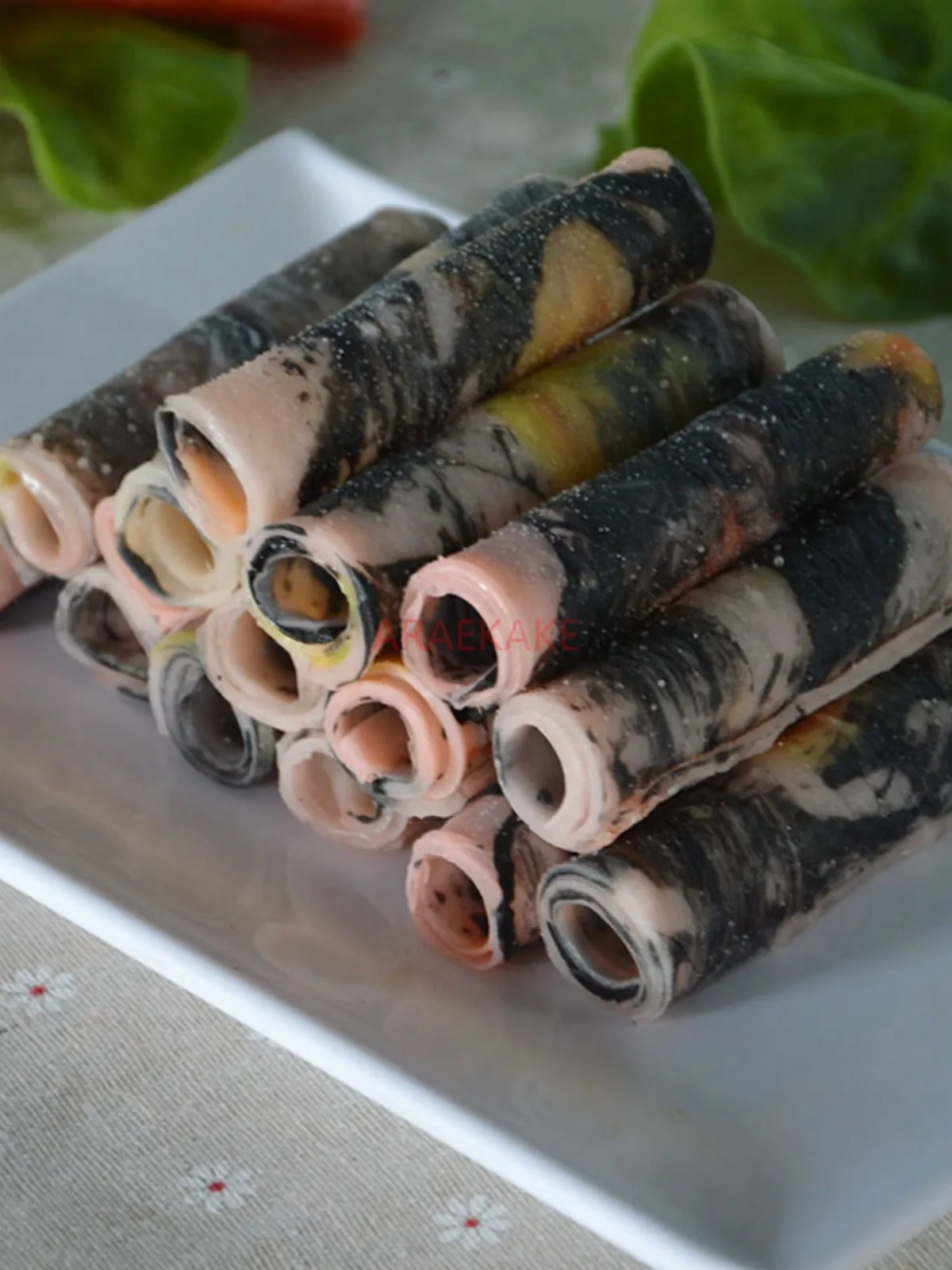 1set Simulated beef roll, lamb roll model, black chicken roll model, fake meat roll, hot pot food prop