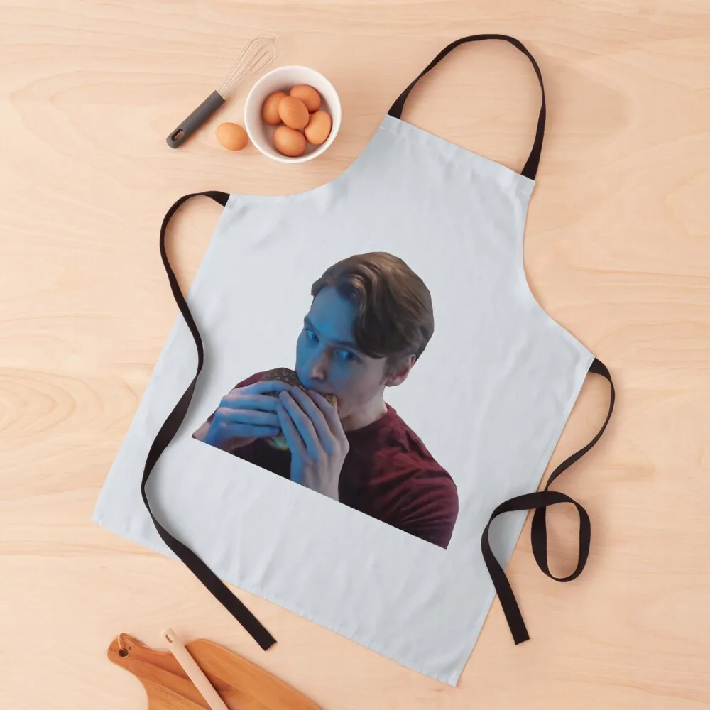 

jerma985 burger (shy) Apron with pockets For Women Kitchen Apron