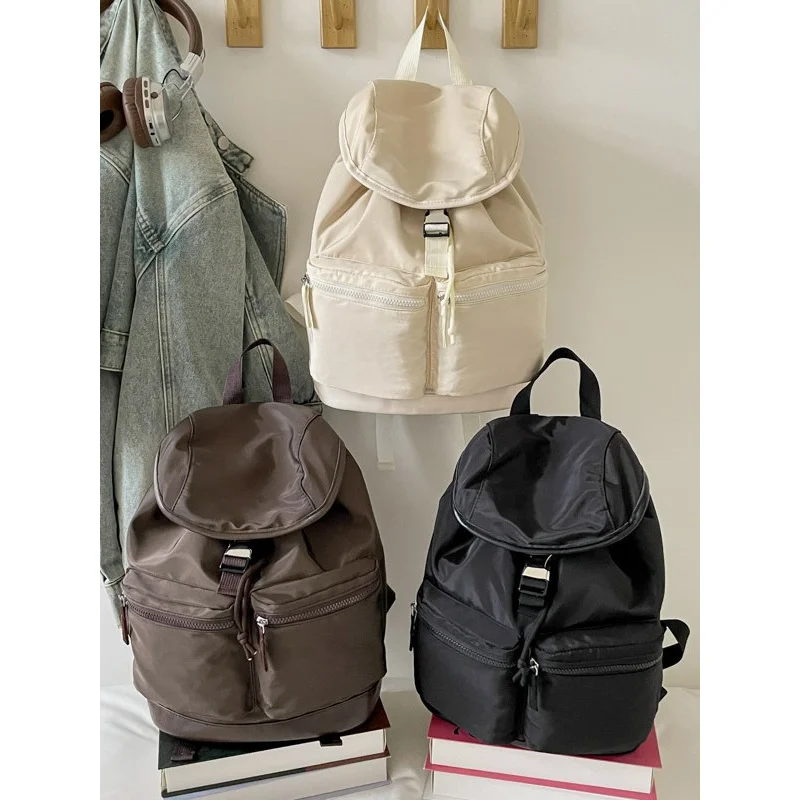 

2025Spring new Korean-style niche Japanese casual backpack for women, simple and versatile, suitable for commuting and college s