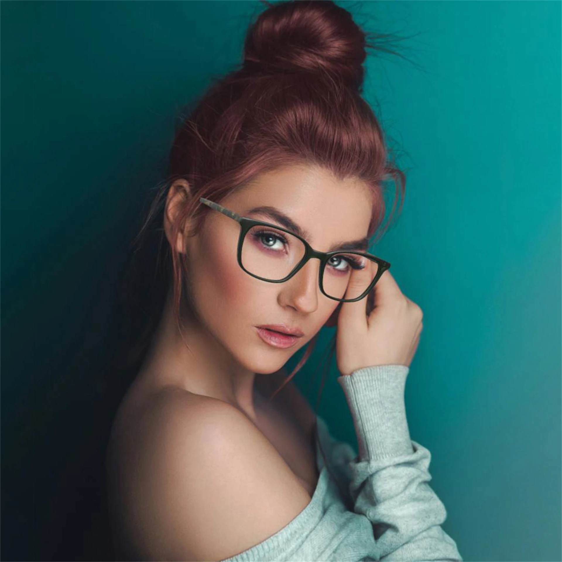 

Grey Green Tortoiseshell Square Shaped Eyeglass Frame Optical Lenses With Recipe Prescription Glasses Reading Glasses Unisex