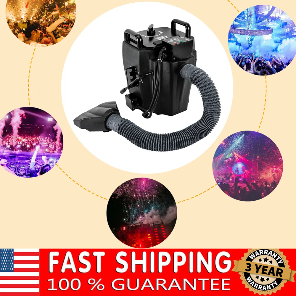 

3500W Low Lying Fog Machine with tubes, Cold Spark Machine for Stage Party Effect, Halloween, Dry Ice Blasting Machine