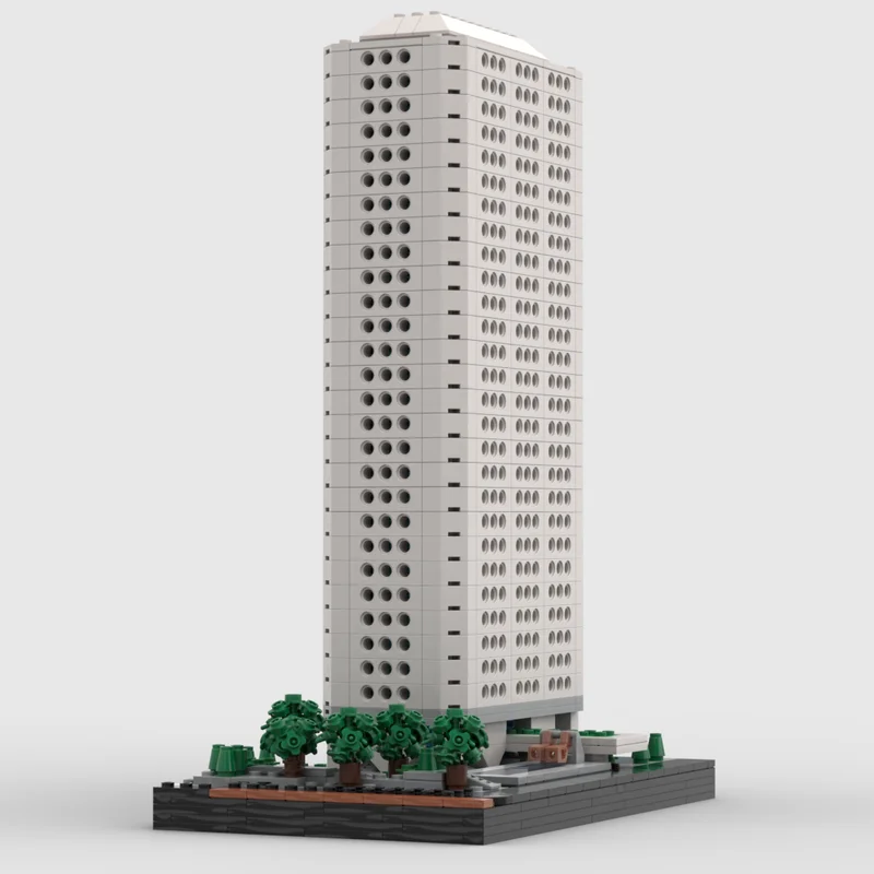 

MOC-39986 2778pcs Jardine House at 1/650th scale by FunnyTacoBunny PDF instructions building block model toy for kids