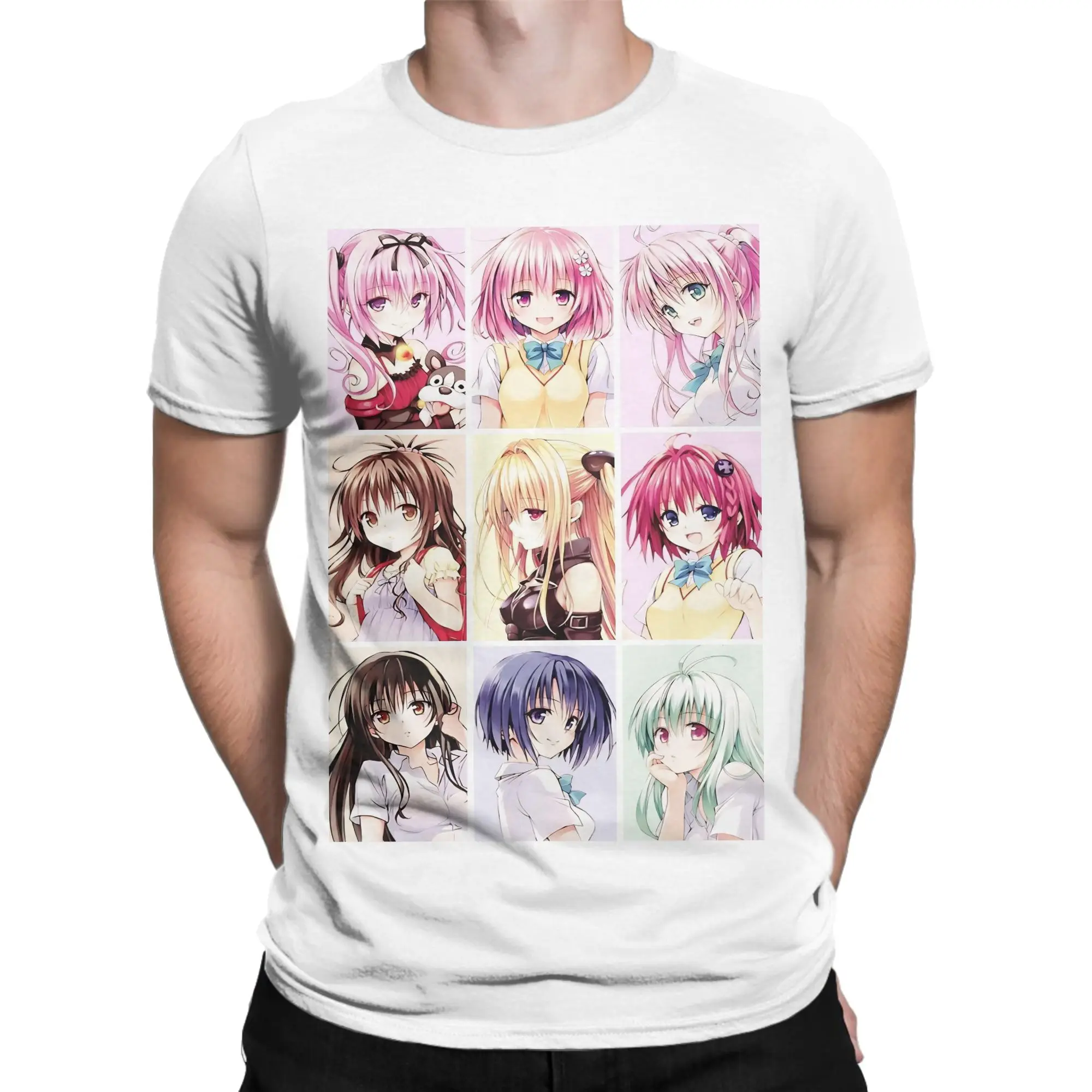 To Love Ru Aime T Shirt Men Women 100% Cotton Vintage T-Shirts Round Neck  Tees Short Sleeve Clothing Birthday Gift