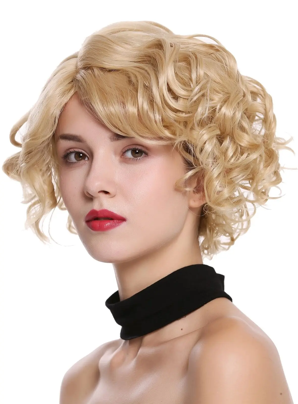 

Women's Wig Short Wavy Wild Wave Sexy Blonde Mix Highlights Wig Synthetic