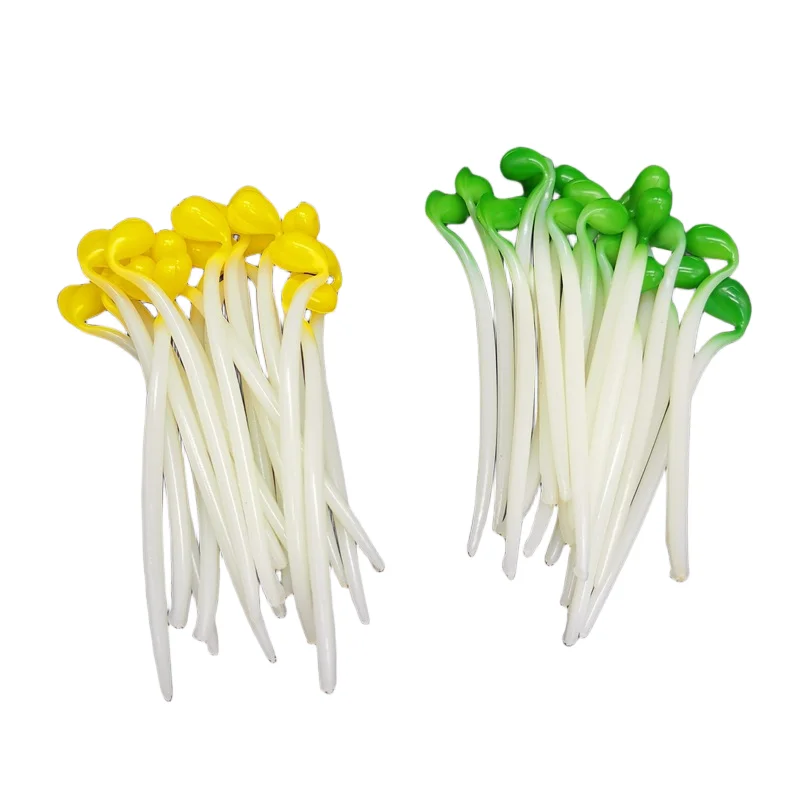 

10-30pc Elastic Stress Relief Toy Interest Bean Sprouts Stretch Simulation Yellow Bean Sprouts Decompression Props Kitchen Decor