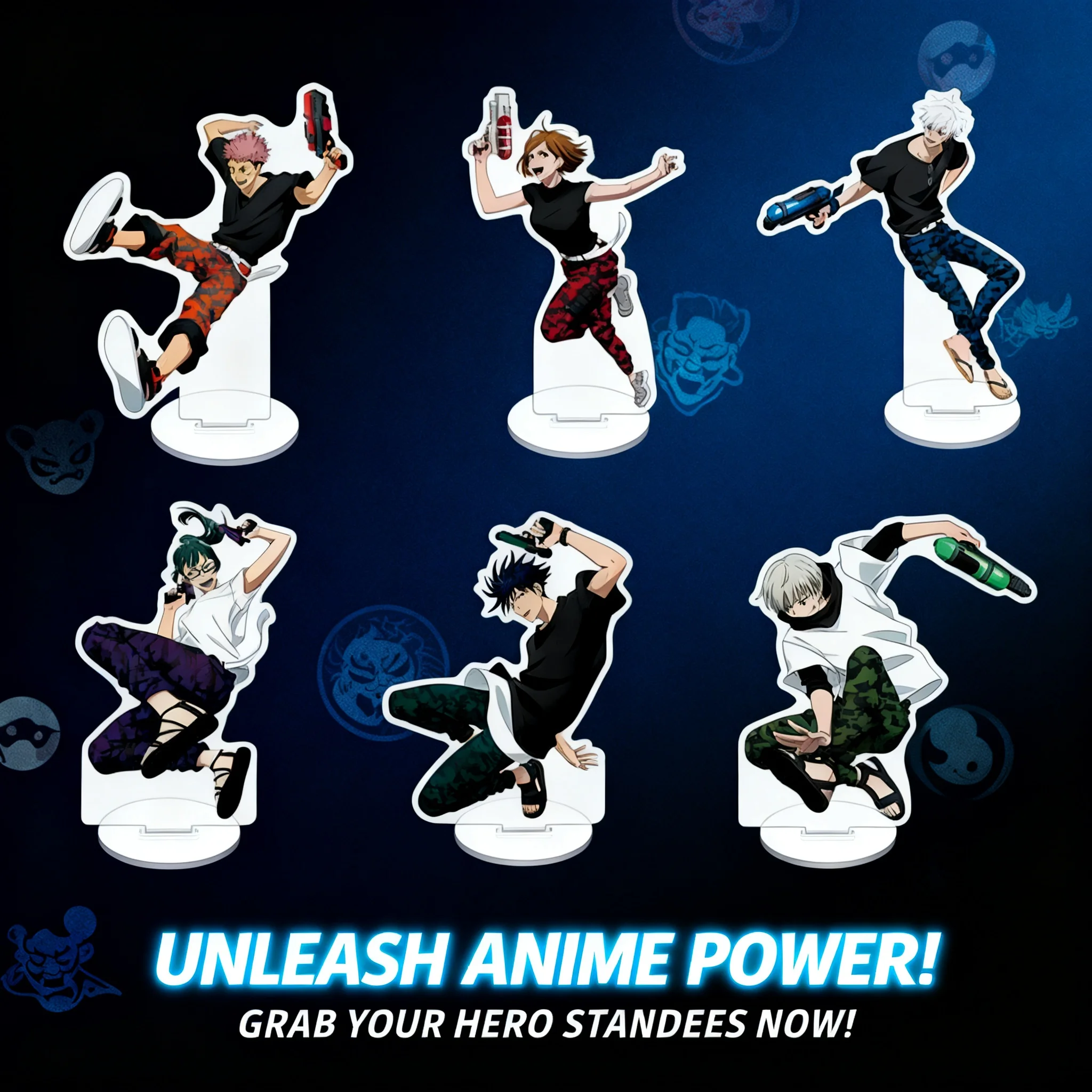 

Jujutsu Kaisen Acrylic Stand DIY Creative Figurine Yuji Itadori Megumi Fushiguro Nobara Kugisaki Anime Decor Collectible Gift