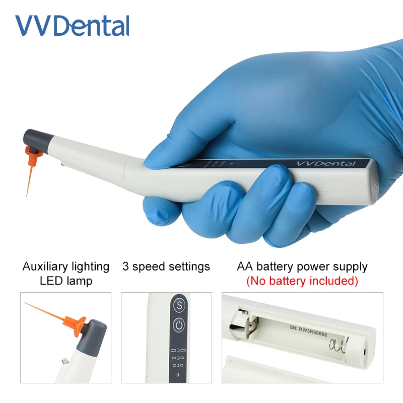 Dental Root Canal Sonic Irrigator Activator with LED Light 60 PCS Endo Tips Endodontic Cleaning Kit Dentistry Tools