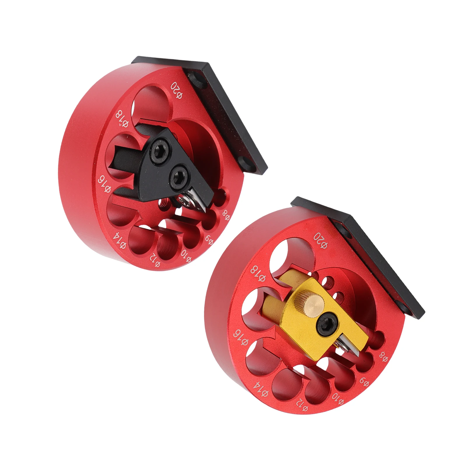 أداة تقريب الخشب، أداة مساعدة للقضيب الدائري مع شفرة كربيد، أداة صانع وتد ذات هيكل دائري، 8 فتحات مقاسات (Φ8-20 مم)، Elect #5