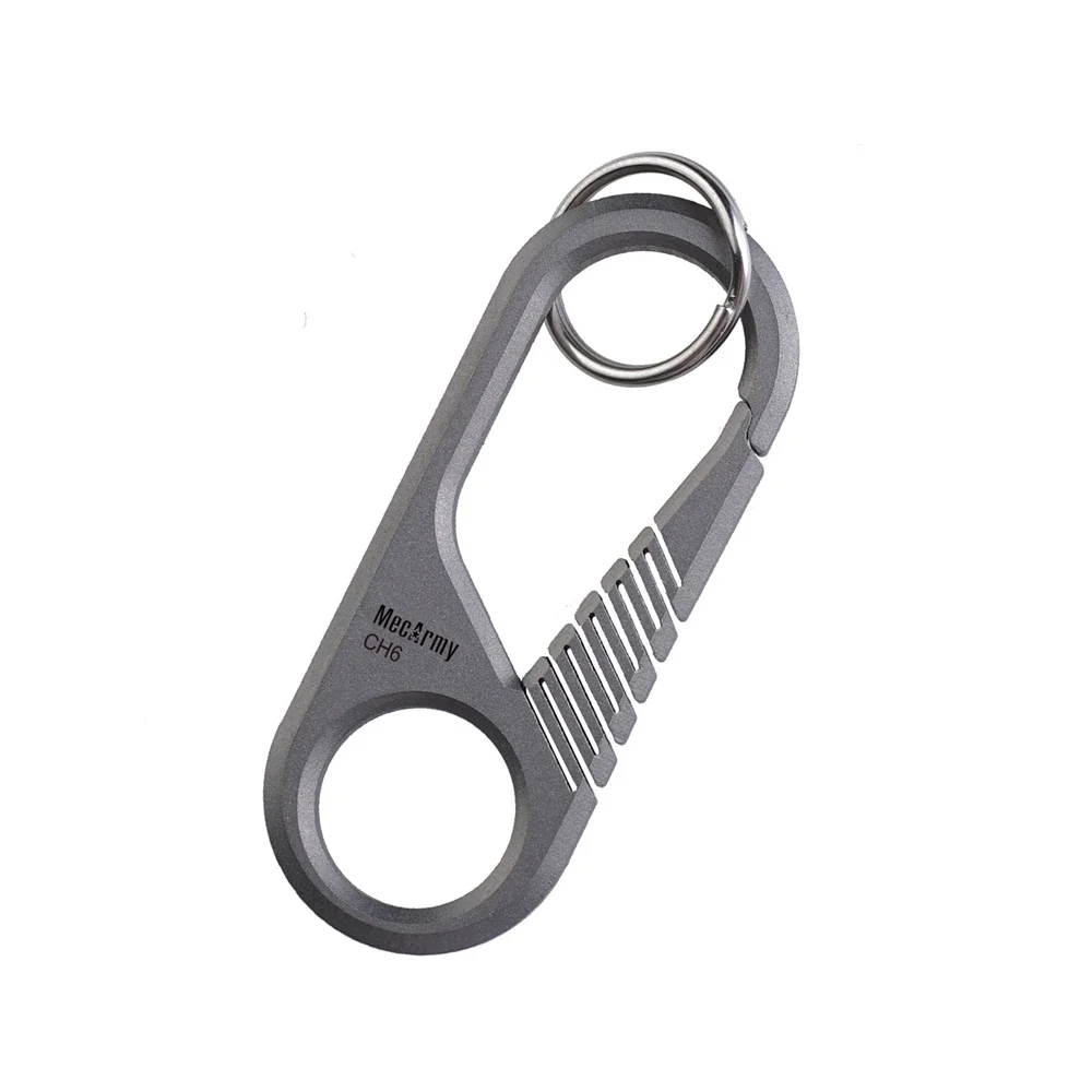 Titanium Keychain MecArmy CH6K Keyring Kit Anti-corrosion Anti-rust Carabiner 6pcs Key chain /Titanium Carabiner
