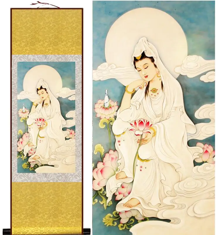 Traditional Guanyin  painting  art Portrait painting Home Office Decoration traditional Religion  painting
