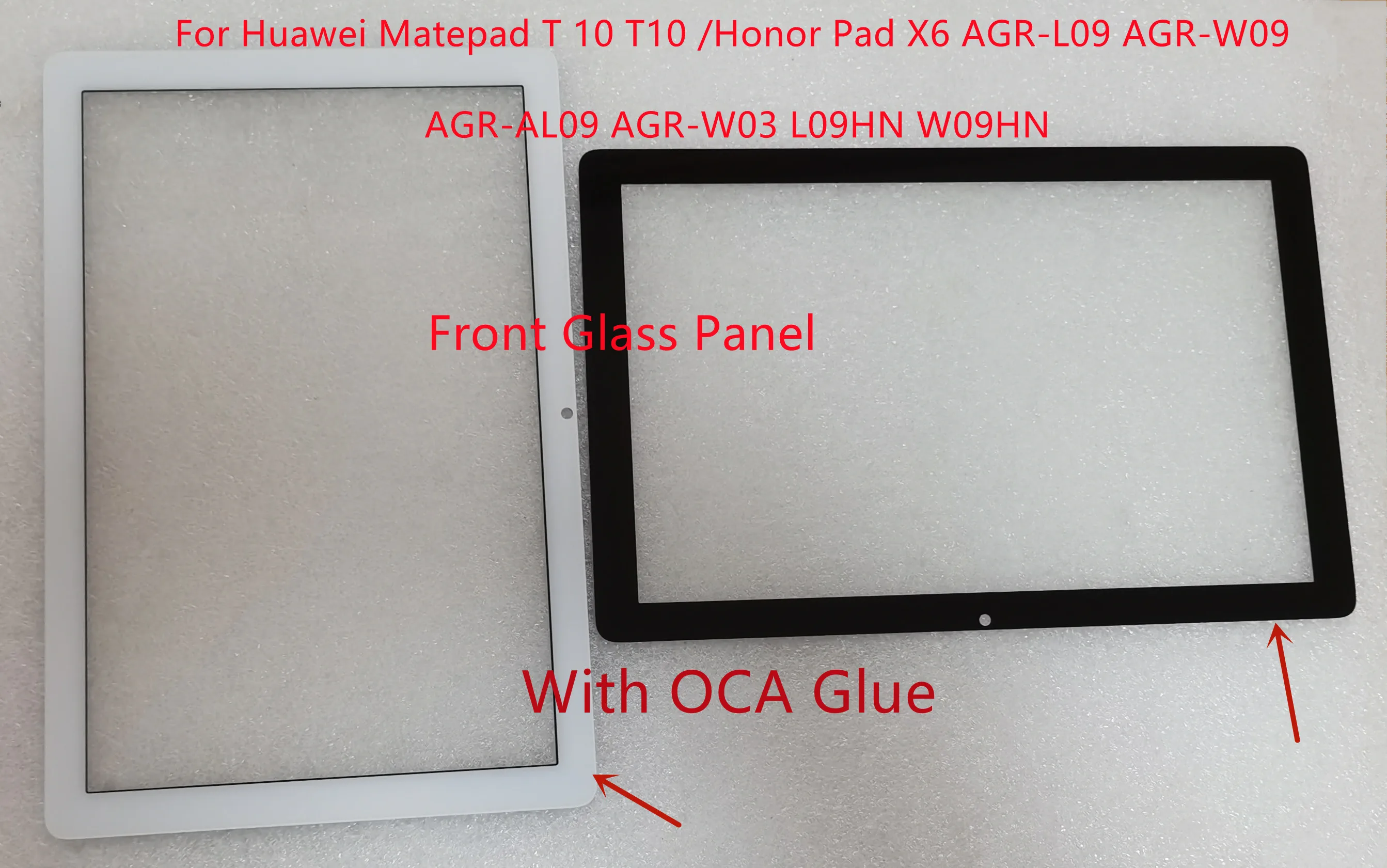 New For Huawei Matepad T10 Honor X6 AGR-L09 W09 AL09 W03 L09HN W09HN AGRK Front Glass Touch Screen Panel + Laminated OCA