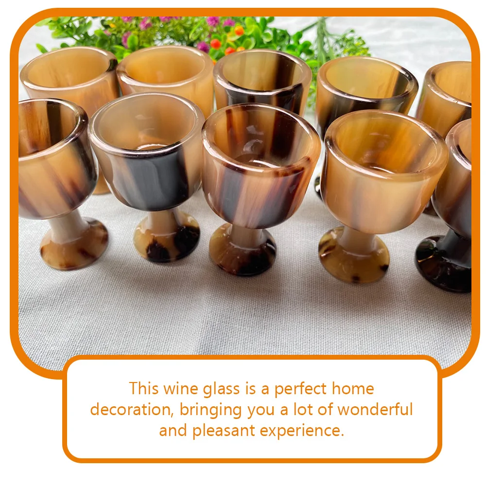 

Horn Wine Glass Goblet for Home Cups Drinking Goblets Handmade Mug Retro