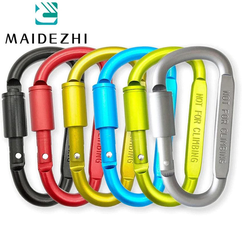 Climbing Carabiner Aluminum Snap Hook Carabiner D-Ring Key Chain Clip Keychain Hiking Camp Outdoor Climbing Equipment HOOKS