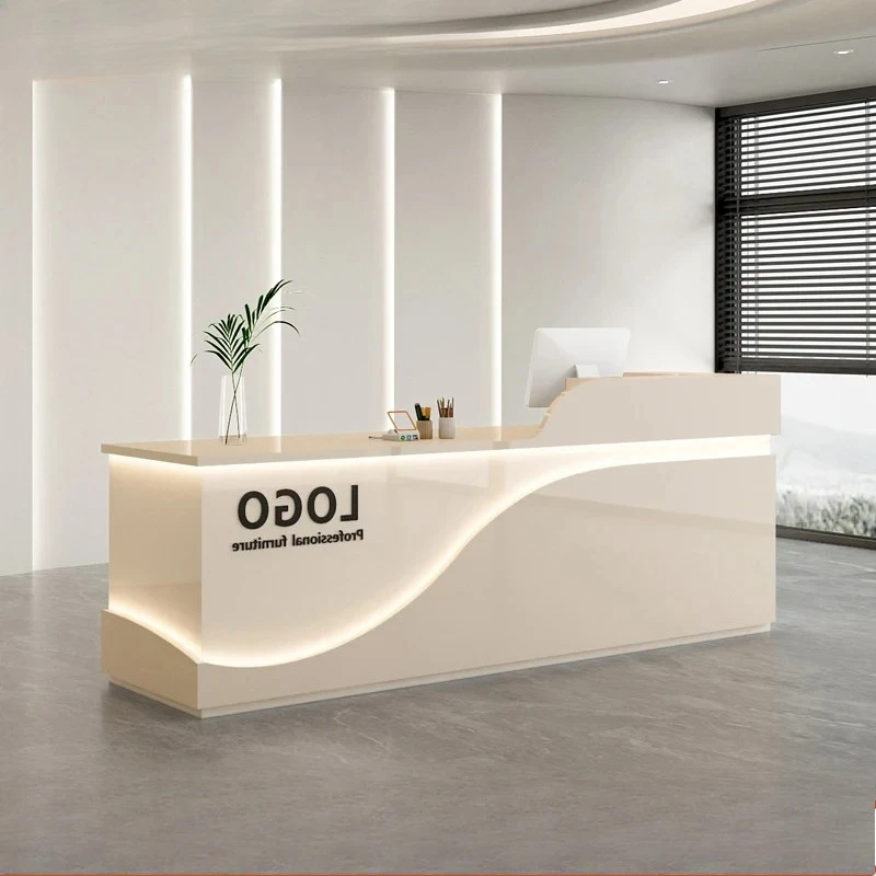 

Стойка ресепшн в скандинавском стиле, декоративная, для салона красоты, касса, роскошная, трендовая, коммерческая мебель