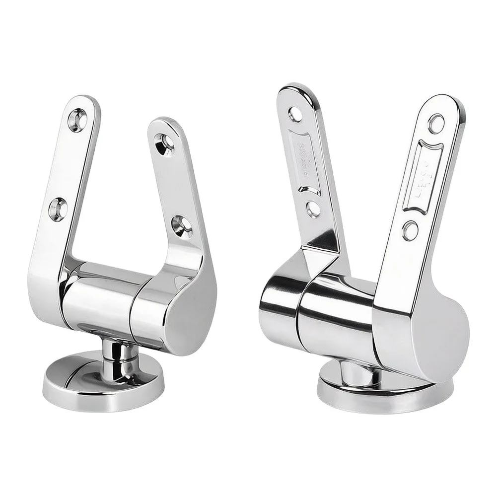 Zinc Alloy For Chrome P'lated Soft Close Toilet Seat Hinge Replacement Kit For MDF Wood Bathroom Fittings Accessories Set Of 2