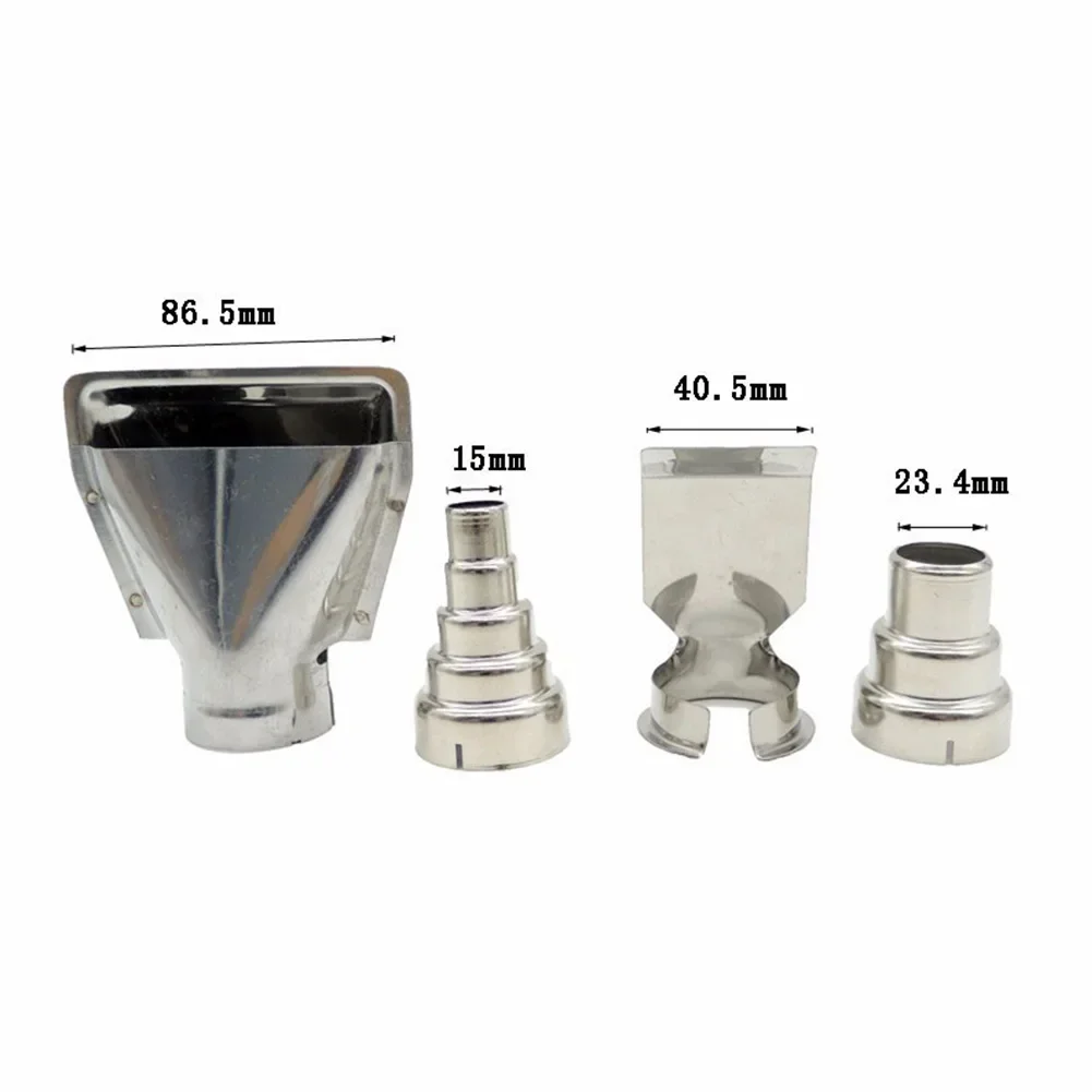 Hot Air gun Nozzles 4 Sizes Stainless Steel Heat Resistant Nozzles Set for 35mm Hot Air Gun Universal Soldering Station Accessor