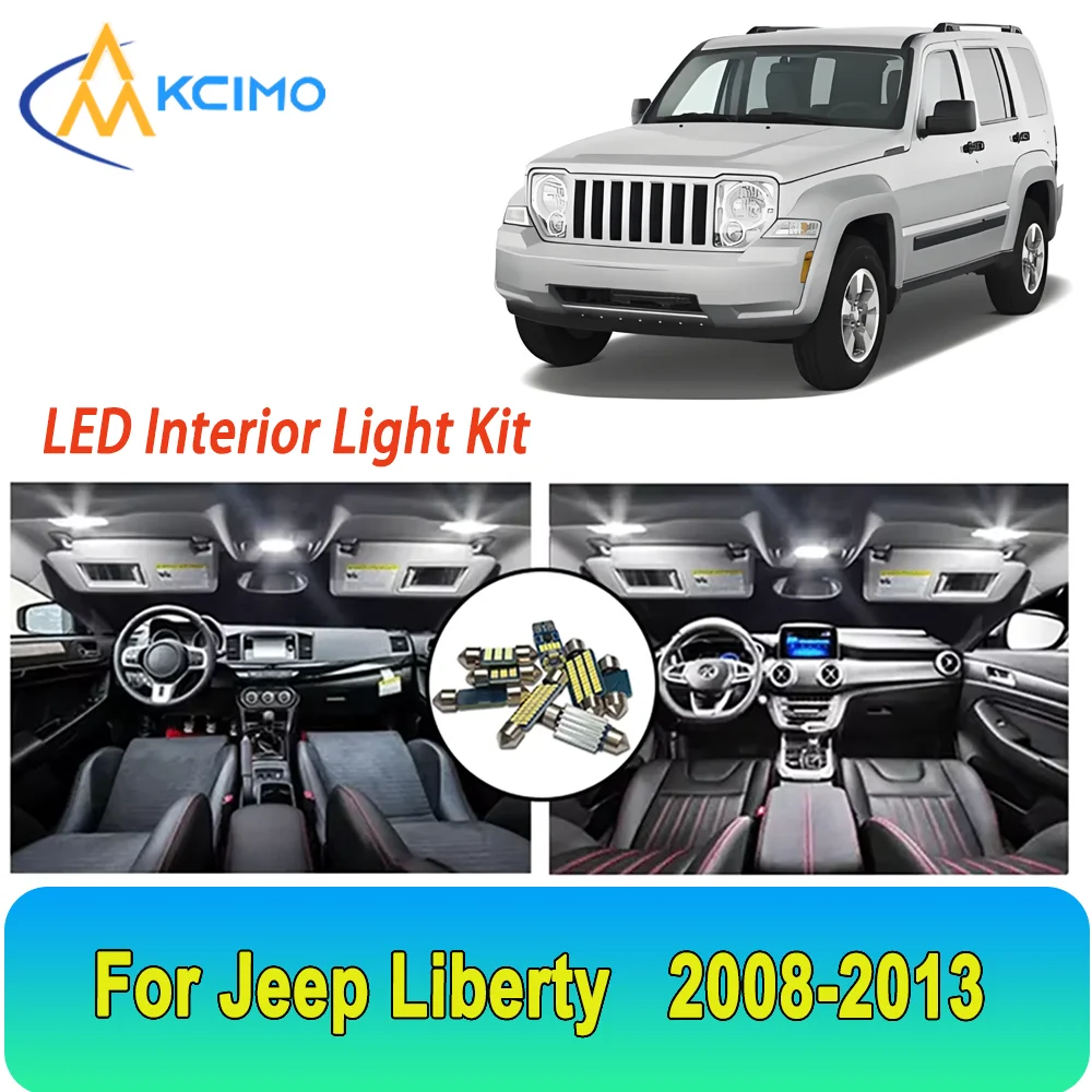 

New Light Bulb For Jeep Liberty (2008-2013) Premium Bright LED Interior Dome Map Trunk Light Kit Car Led Lamps Canbus Lamps Car