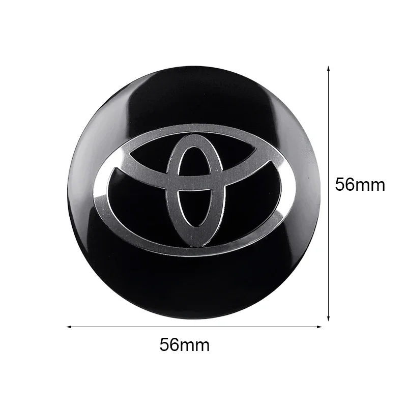 4Pcs 56MM Car Styling Aluminum Wheel Center Hub Caps Stickers For Toyota Rav4 Corolla Camry Aqua Yaris Cross Auris TRD GR Sport view 5